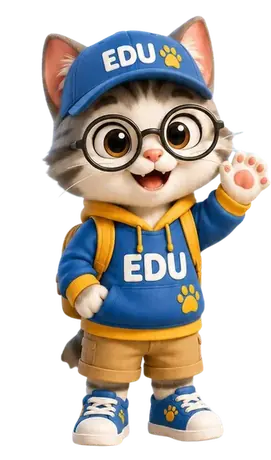 Si Edu, kucing pintar berhoodie biru